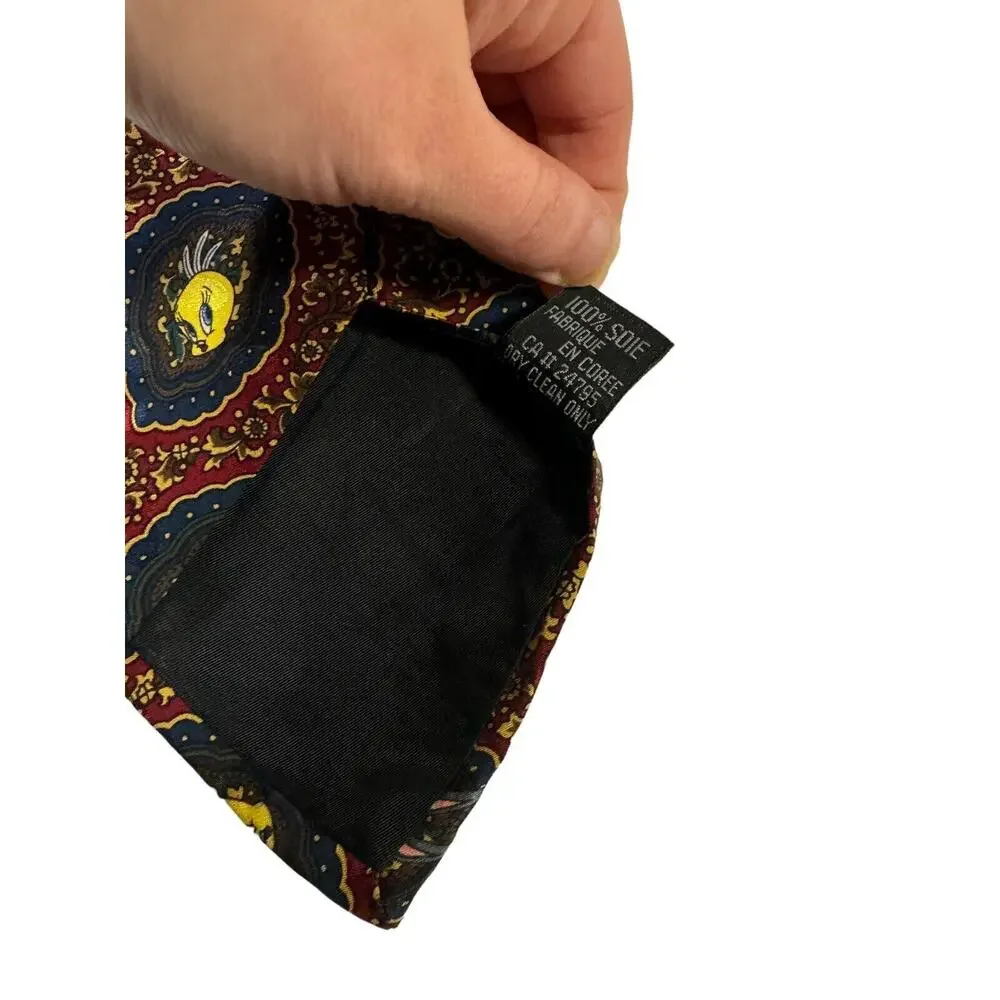 Looney Tunes Mania Portraits Bugs Bunny Daffy Sylvester Vintage Necktie